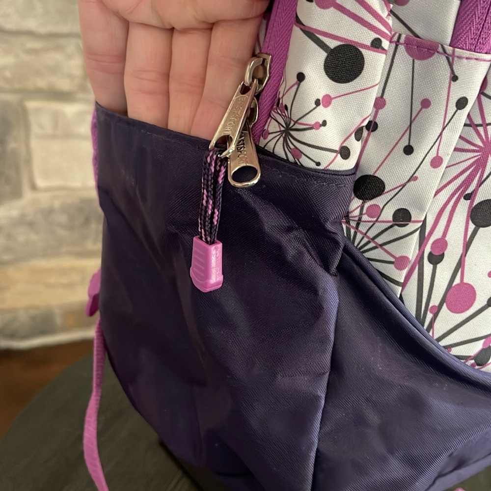Eastsport White and Purple Backpack - Picture 3 of 11